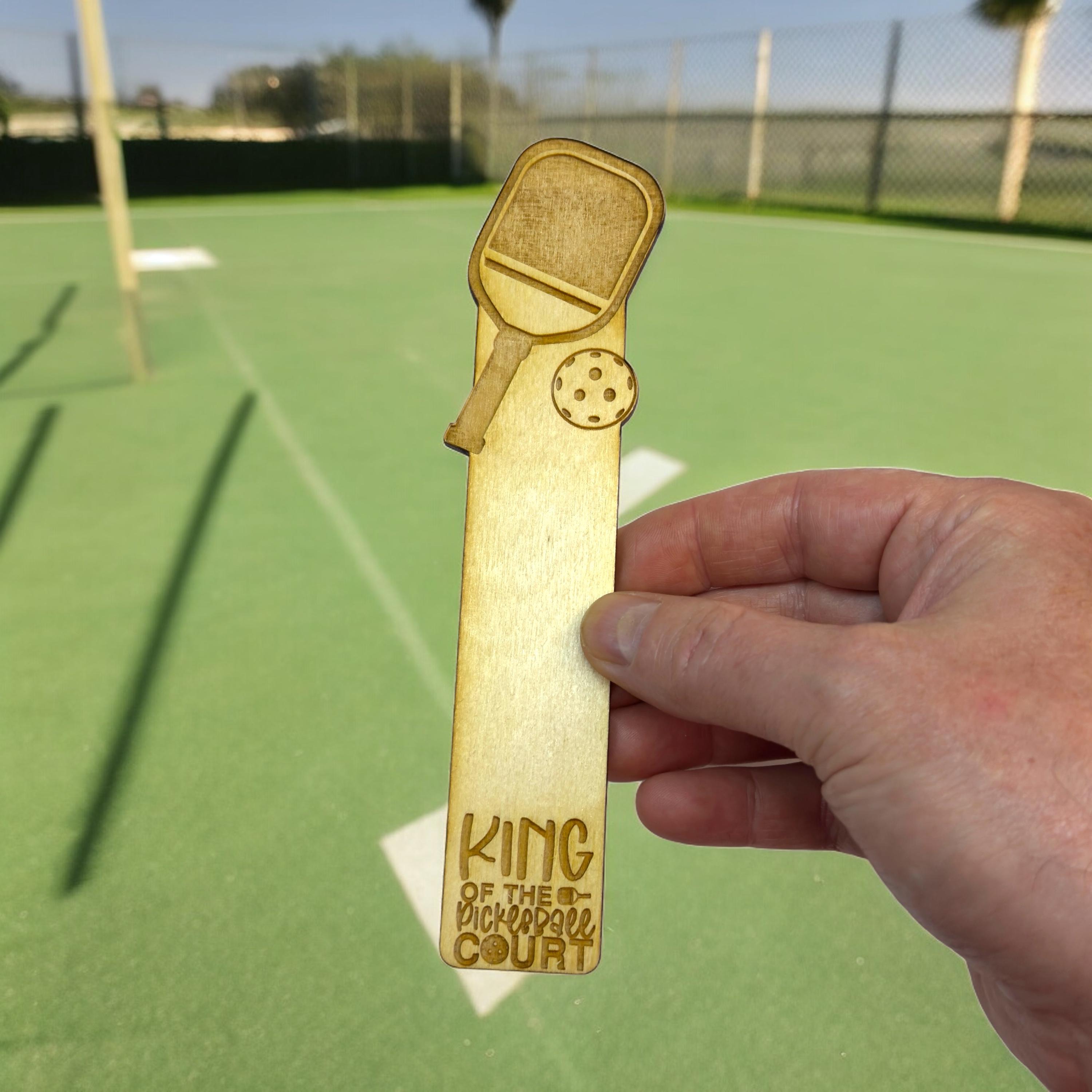 Bookmark - PERSONALIZED King of the pickleball court - Birch wood Bookmark - PERSONALIZED King of the pickleball court - Birch wood
