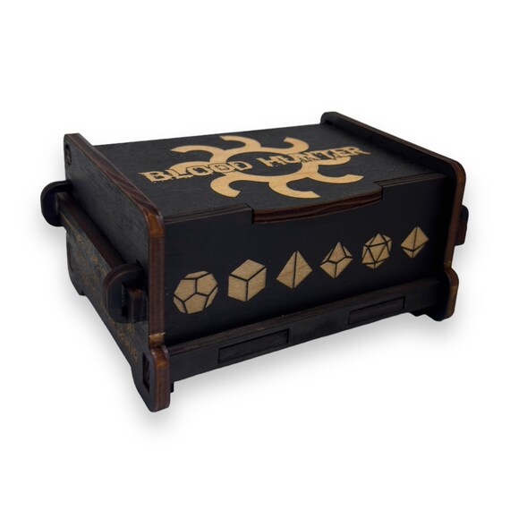 Dice Box - Black - Blood Hunter - 6x4x3 Dice Box - Black - Blood Hunter - 6x4x3