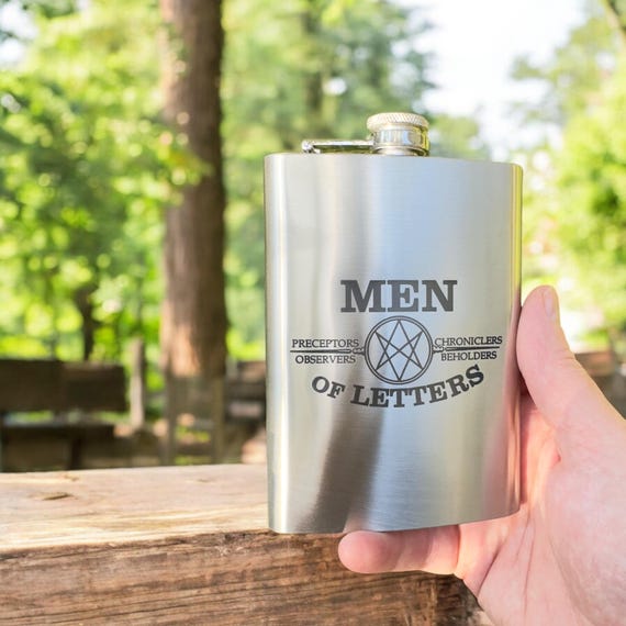 8oz Men of Letters Stainless Steel Flask 8oz Men of Letters Stainless Steel Flask