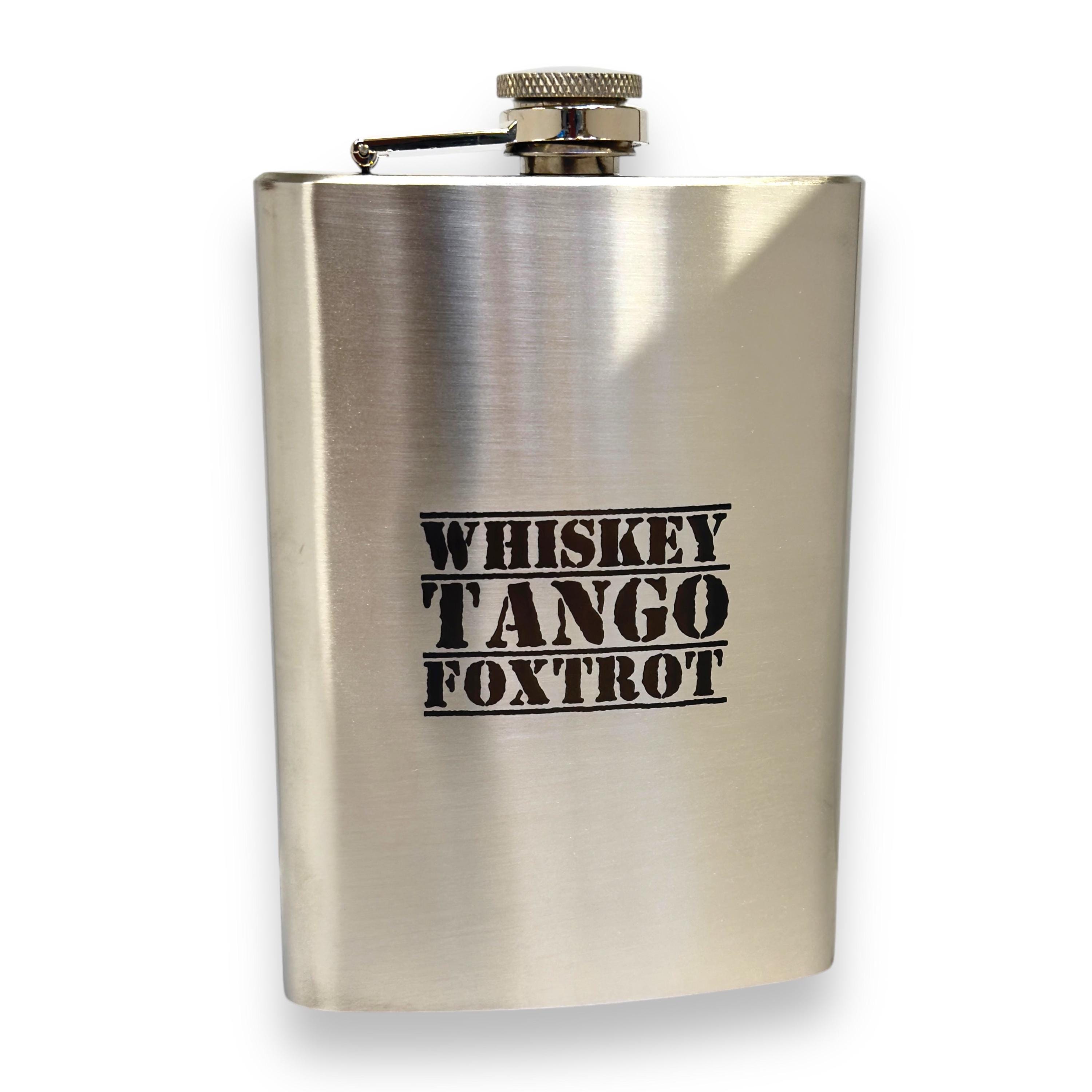 8oz Whiskey Tango Foxtrot Stainless Steel Flask 8oz Whiskey Tango Foxtrot Stainless Steel Flask