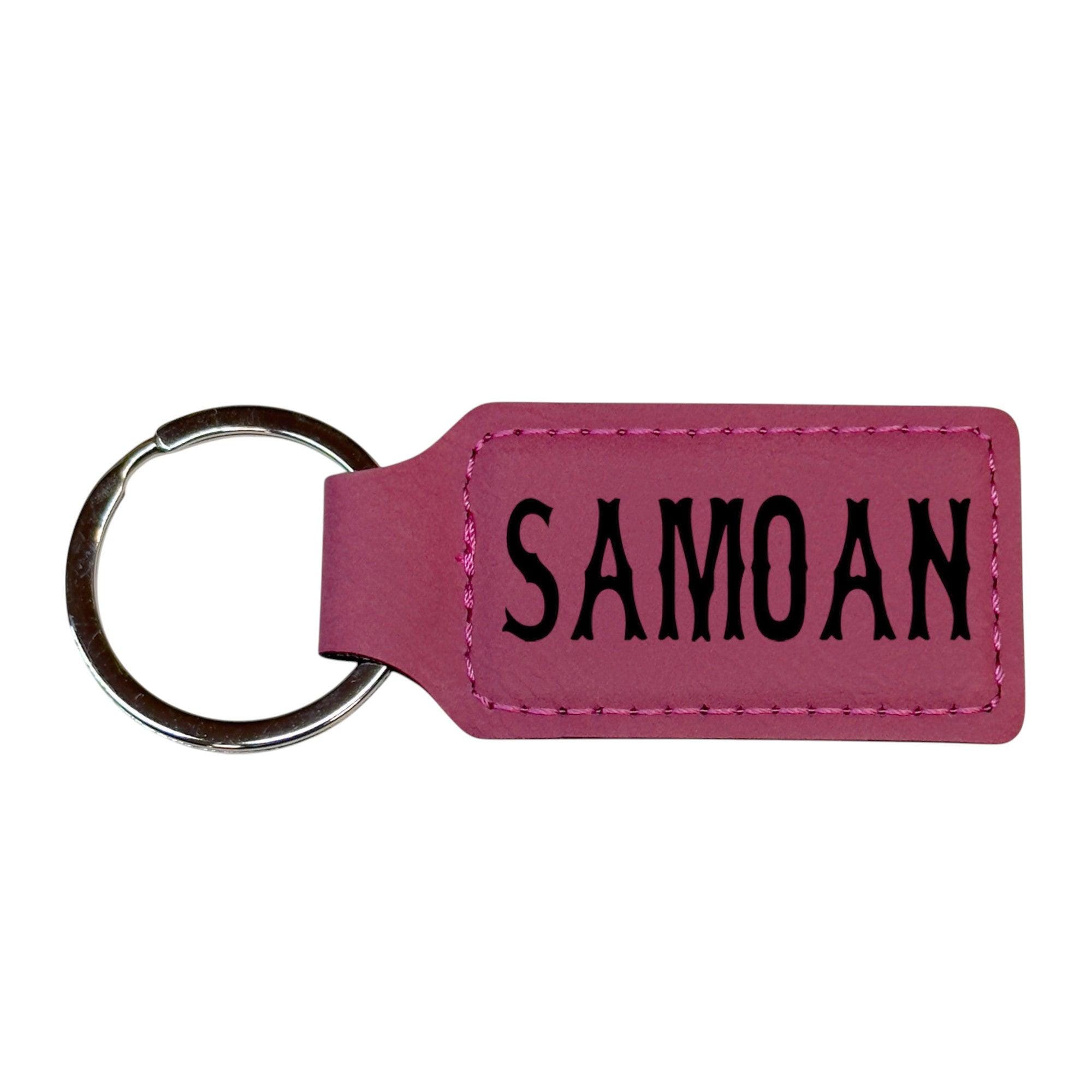 Keychain - Rectangle - Samoan - Leather - Etsy