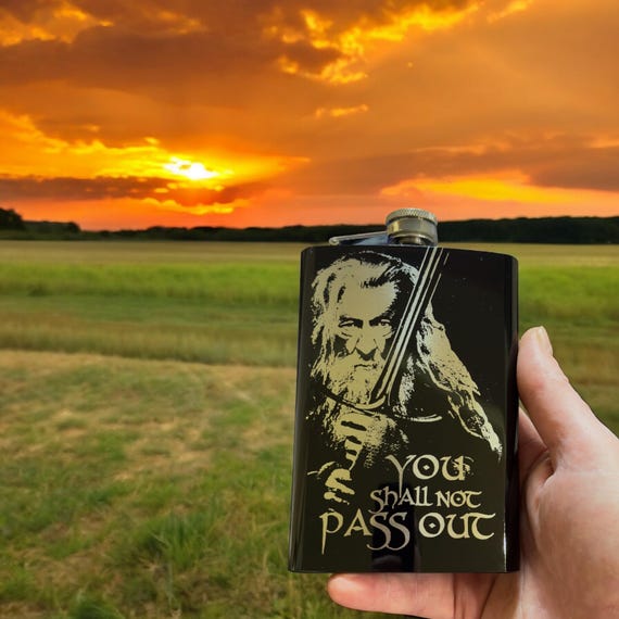 8oz RED You Shall Not Pass Out Flask 8oz RED You Shall Not Pass Out Flask