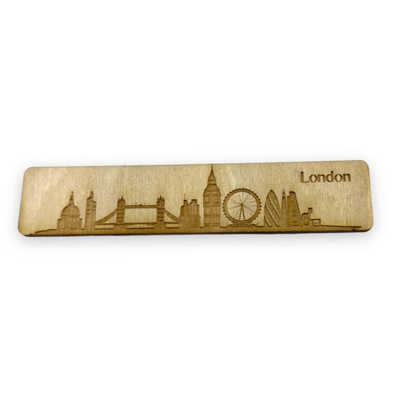 Bookmark - PERSONALIZED London Skyline - Birch wood Bookmark - PERSONALIZED London Skyline - Birch wood