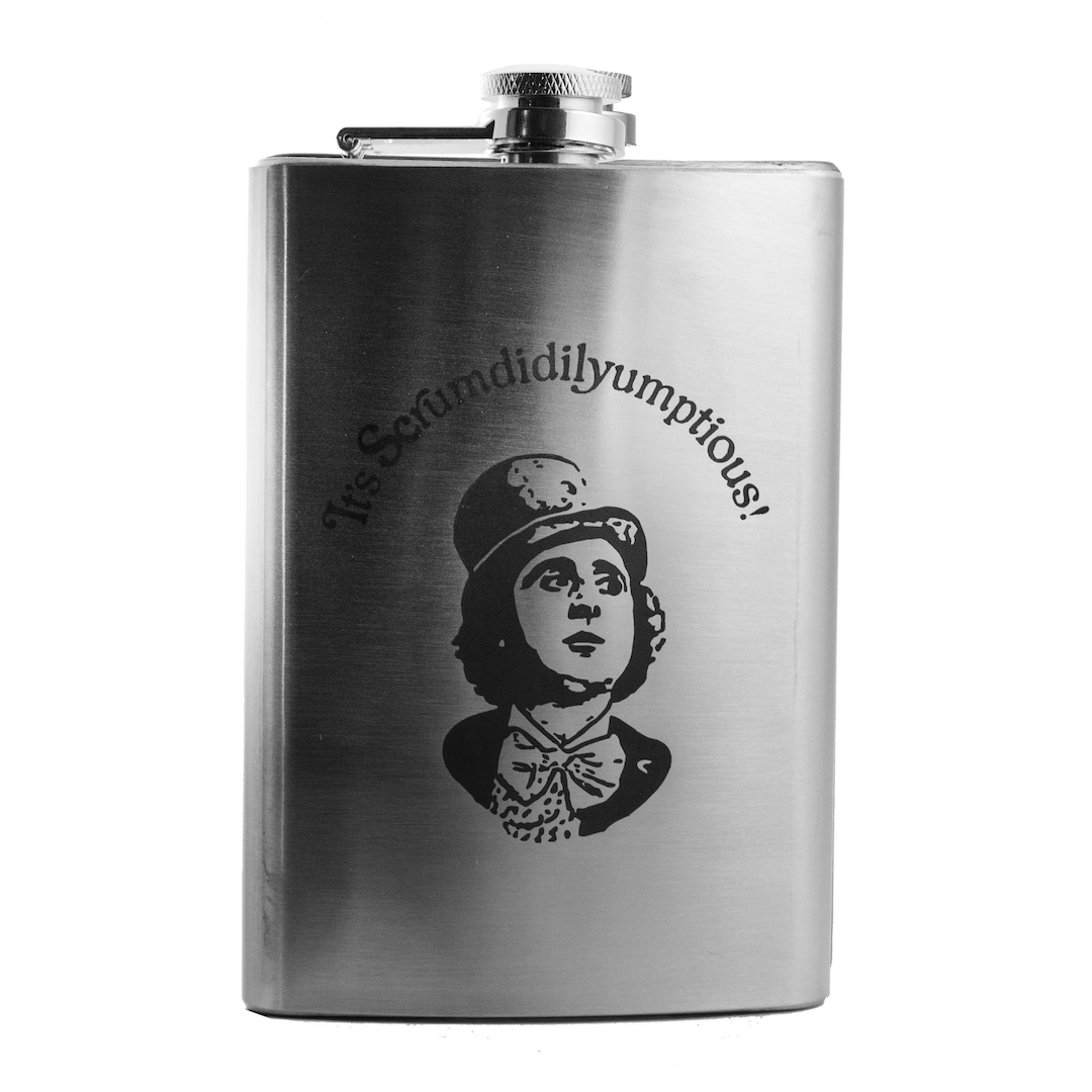 8oz BLACK It's Scrumdidilyumptious Flask 8oz BLACK It's Scrumdidilyumptious Flask