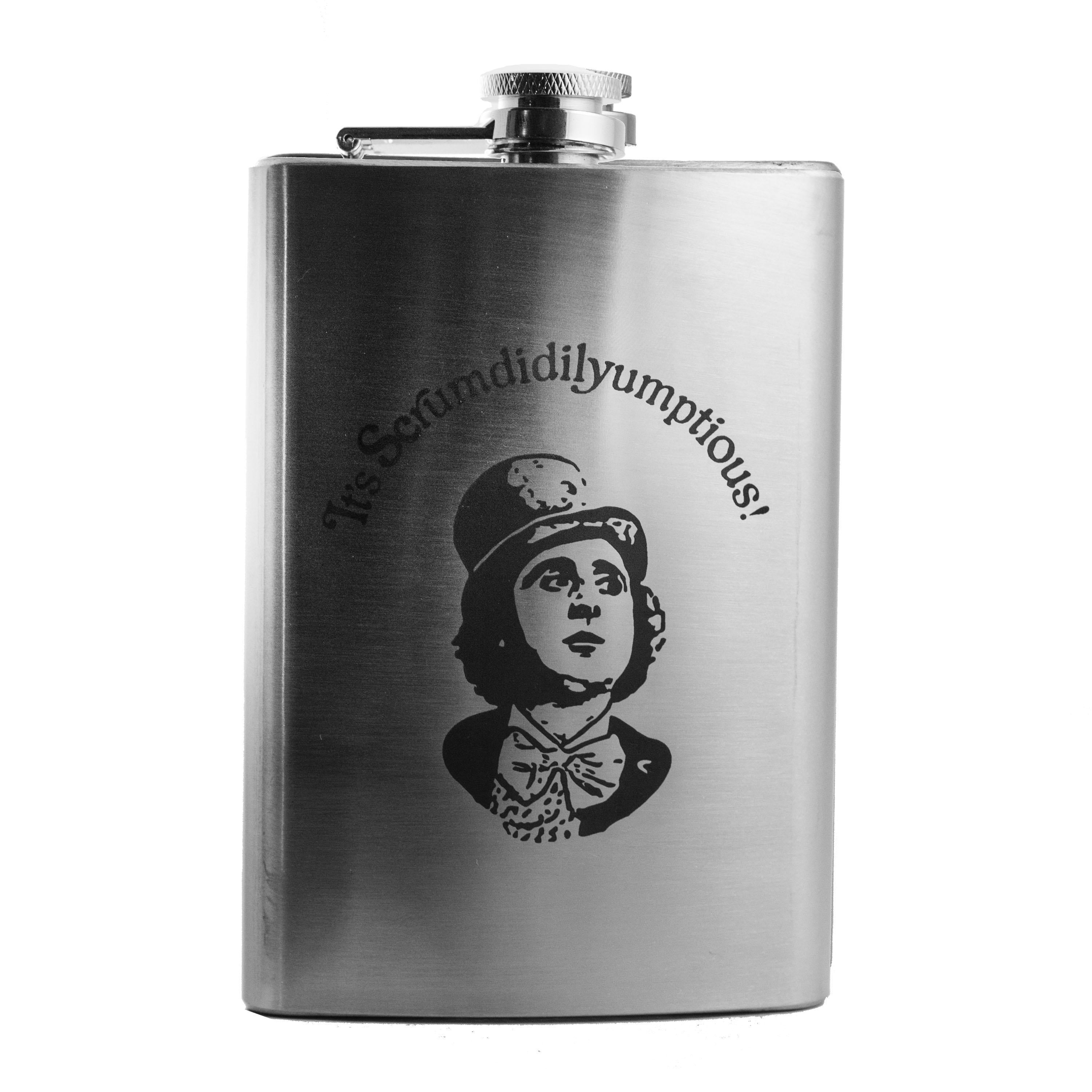8oz BLACK It's Scrumdidilyumptious Flask 8oz BLACK It's Scrumdidilyumptious Flask