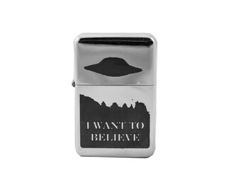 Lighter - I Want to Believe High Polish Chrome