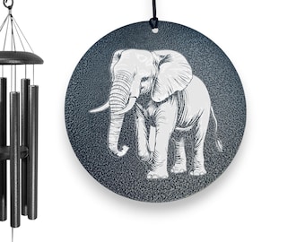 Wind Chime - Elephant - Black powder coated