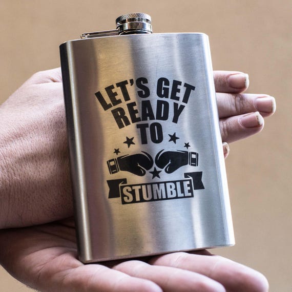 8oz Let's Get Ready to Stumble Stainless Steel Flask 8oz Let's Get Ready to Stumble Stainless Steel Flask