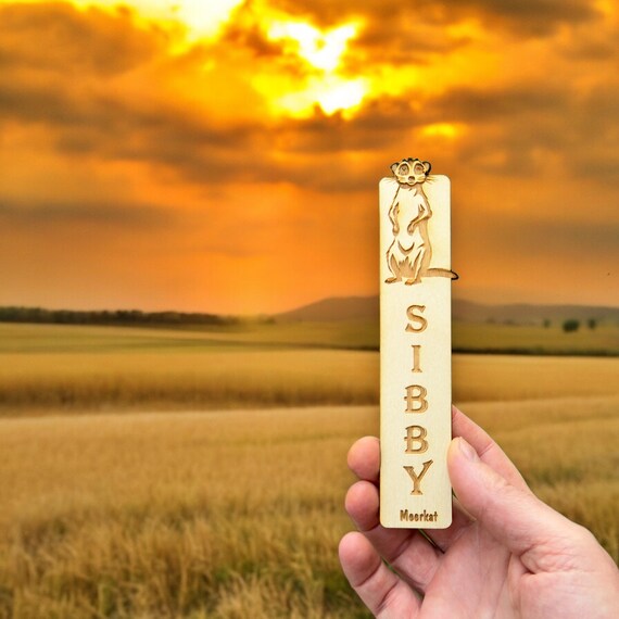 Bookmark - PERSONALIZED MeerKat - Birch wood Bookmark - PERSONALIZED MeerKat - Birch wood