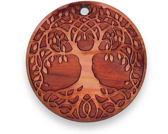 Celtic Tree of Life - Raw Cedar Ornament 3x3in Celtic Tree of Life - Raw Cedar Ornament 3x3in