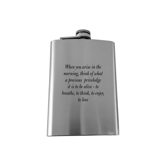 8oz Our life is what our thoughts make it Marcus Aurelius - SS Flask 8oz Our life is what our thoughts make it Marcus Aurelius - SS Flask