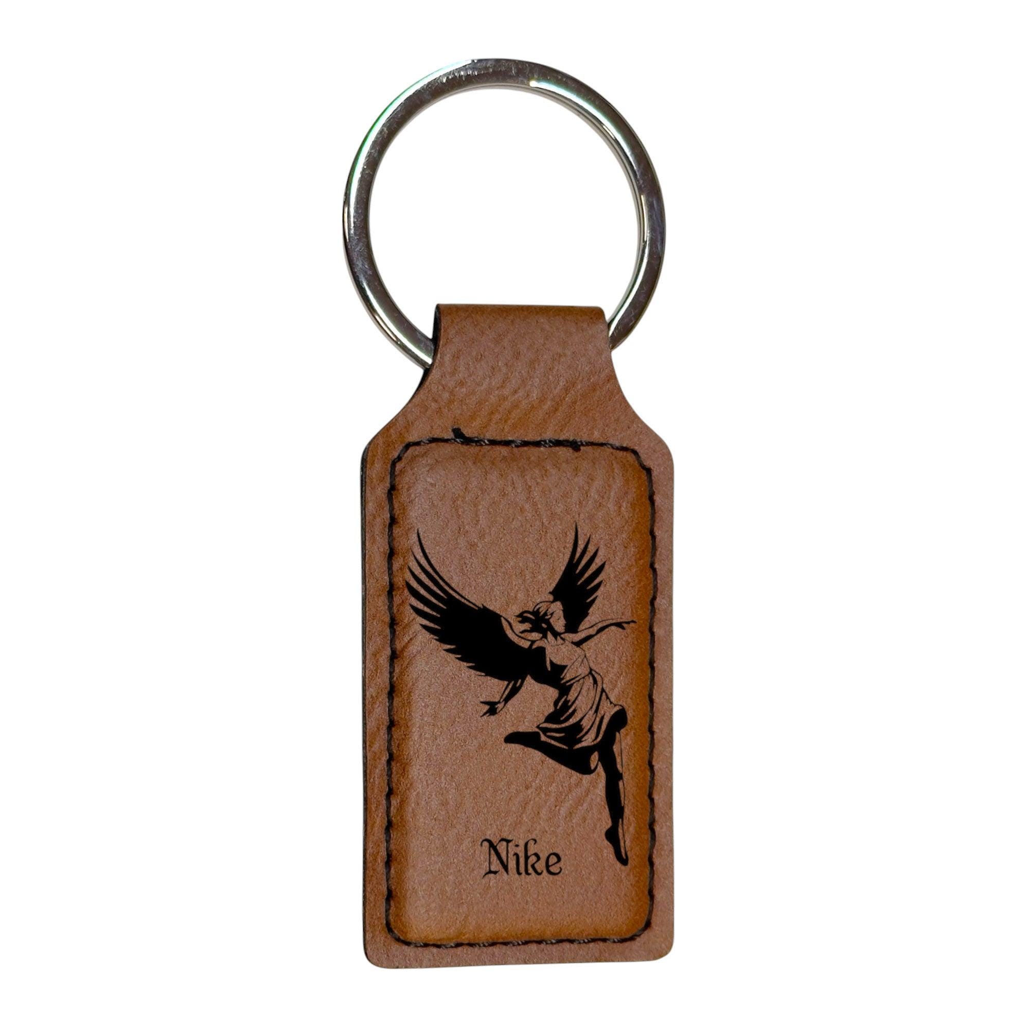 Keychain - Rectangle - Nike Goddess of Victory - Leather - Etsy