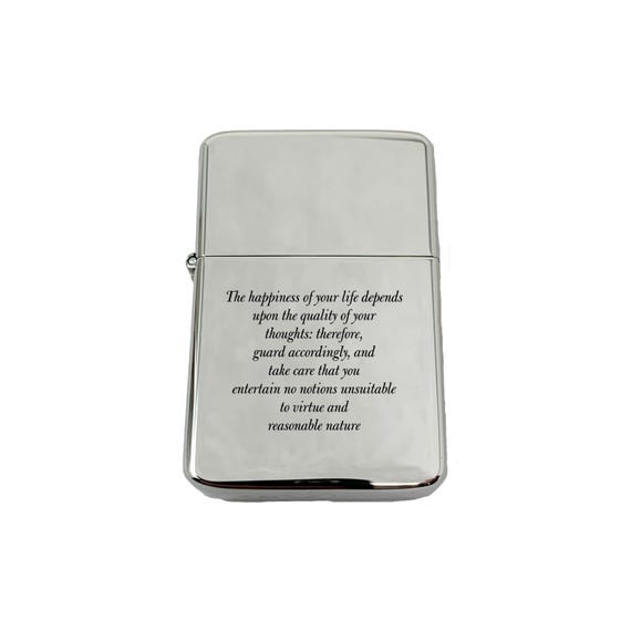 Lighter The Happiness of your life Marcus Aurelius CHROME Lighter The Happiness of your life Marcus Aurelius CHROME
