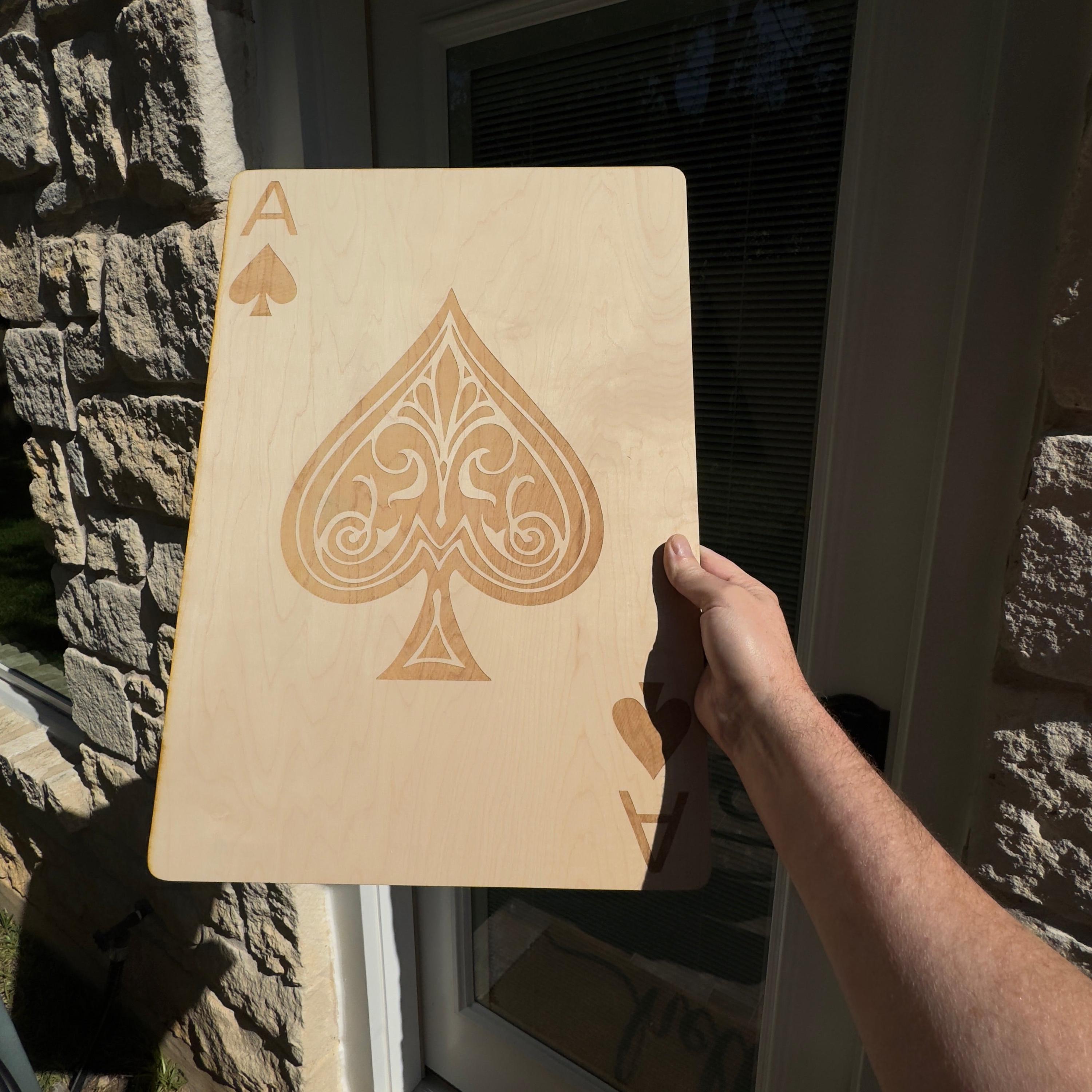 Ace of Spades Sign 13x20 Raw Wood - Etsy
