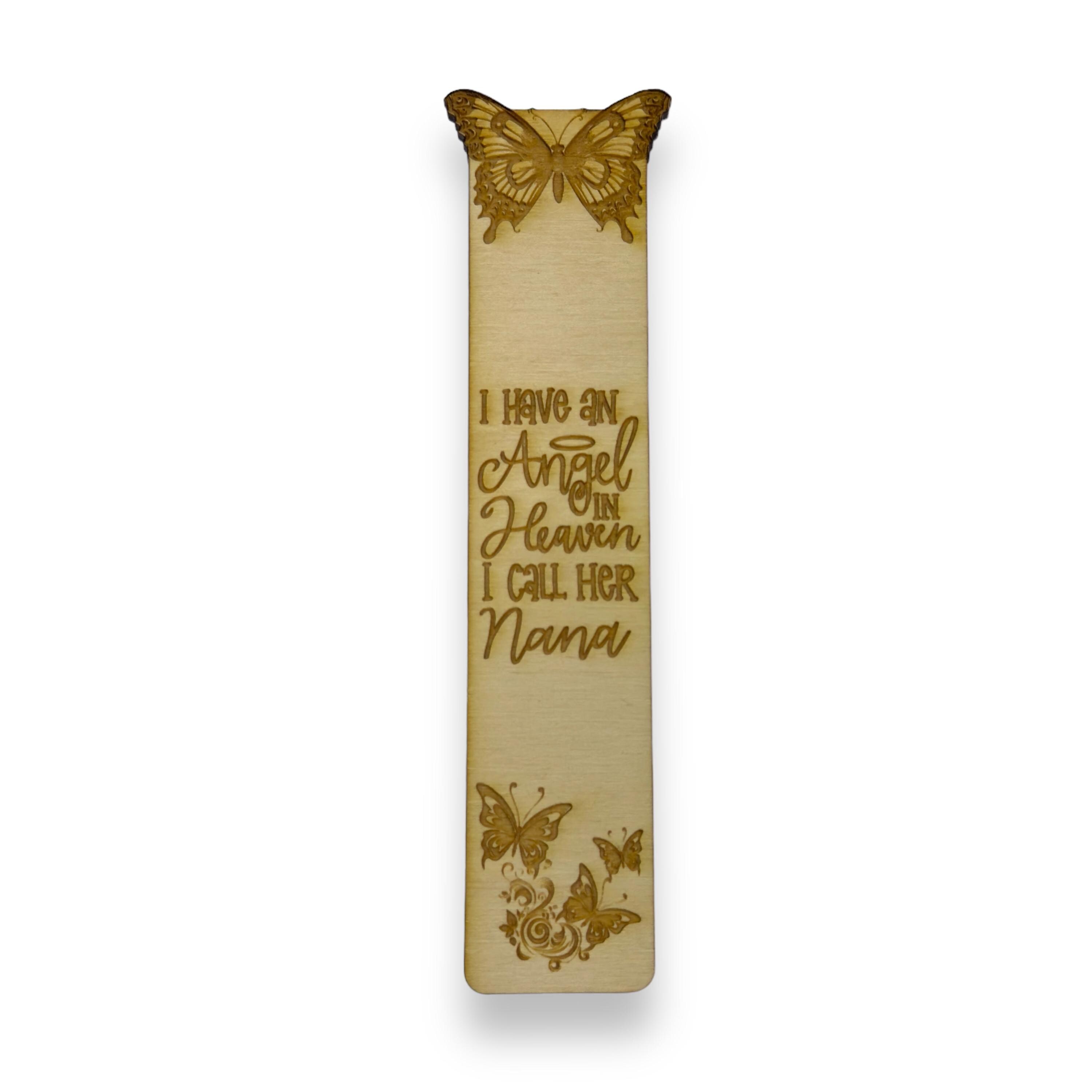 Bookmark - I have an angel in heaven I call her Gigi - Birch wood Bookmark - I have an angel in heaven I call her Gigi - Birch wood