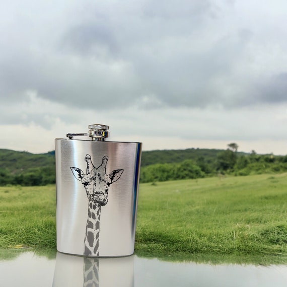8oz Giraffe Stainless Steel Flask 8oz Giraffe Stainless Steel Flask