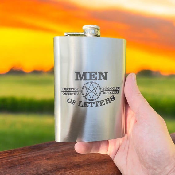 8oz Men of Letters Stainless Steel Flask 8oz Men of Letters Stainless Steel Flask