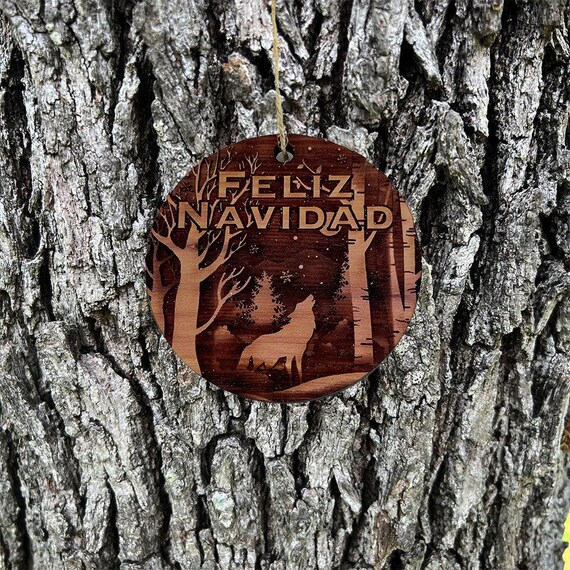 Custom PERSONALIZED Winter Wolf Worlds Most Awesome Your Text Here - Cedar Ornament Custom PERSONALIZED Winter Wolf Worlds Most Awesome Your Text Here - Cedar Ornament