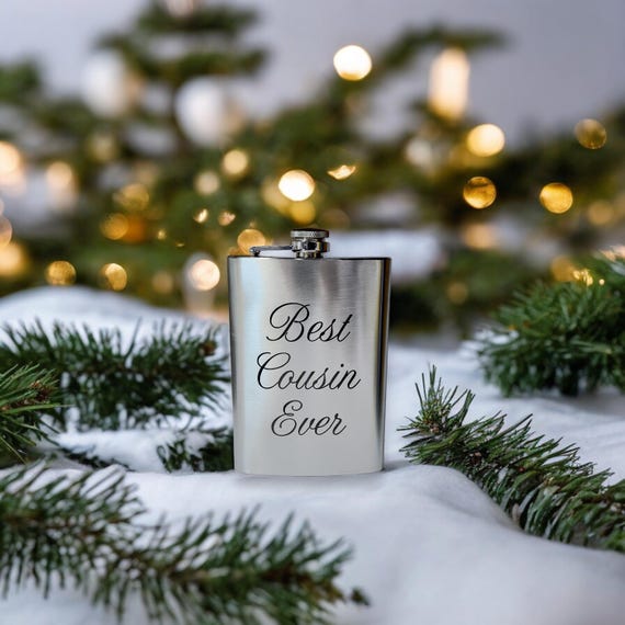 8oz Best Cousin Ever Stainless Steel Flask 8oz Best Cousin Ever Stainless Steel Flask