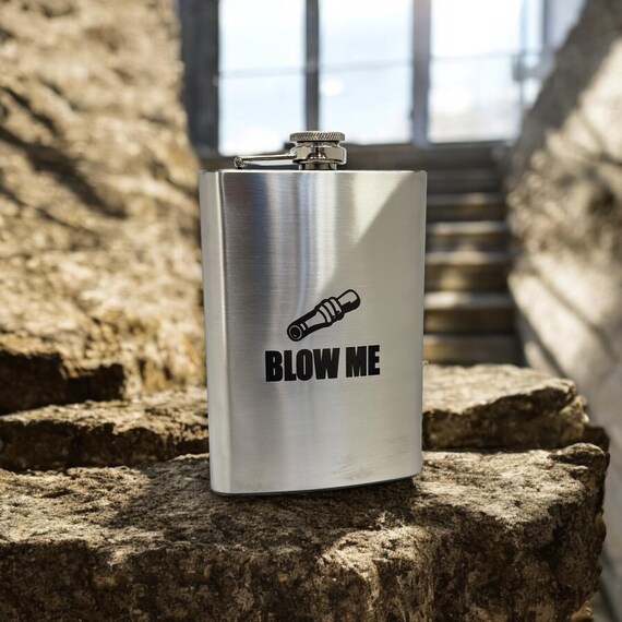 8oz Blow Me Duck caller Stainless Steel Flask 8oz Blow Me Duck caller Stainless Steel Flask