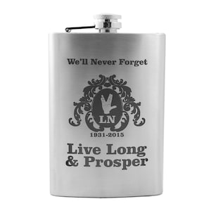 8oz LN Live Long and Prosper Stainless Steel Flask