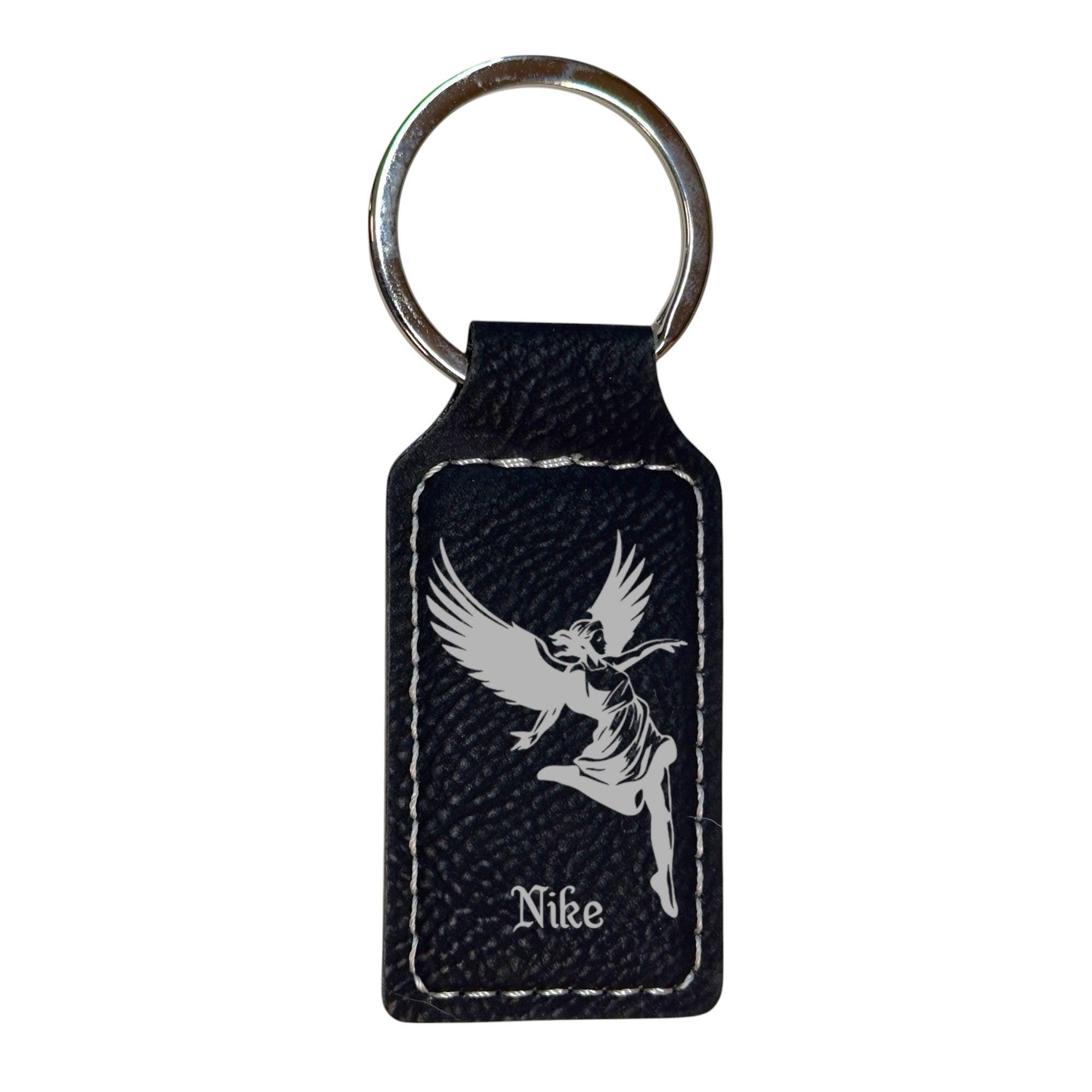 Keychain - Rectangle - Nike Goddess of Victory - Leather - Etsy