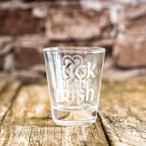 2oz Luck of the Irish Shot glass