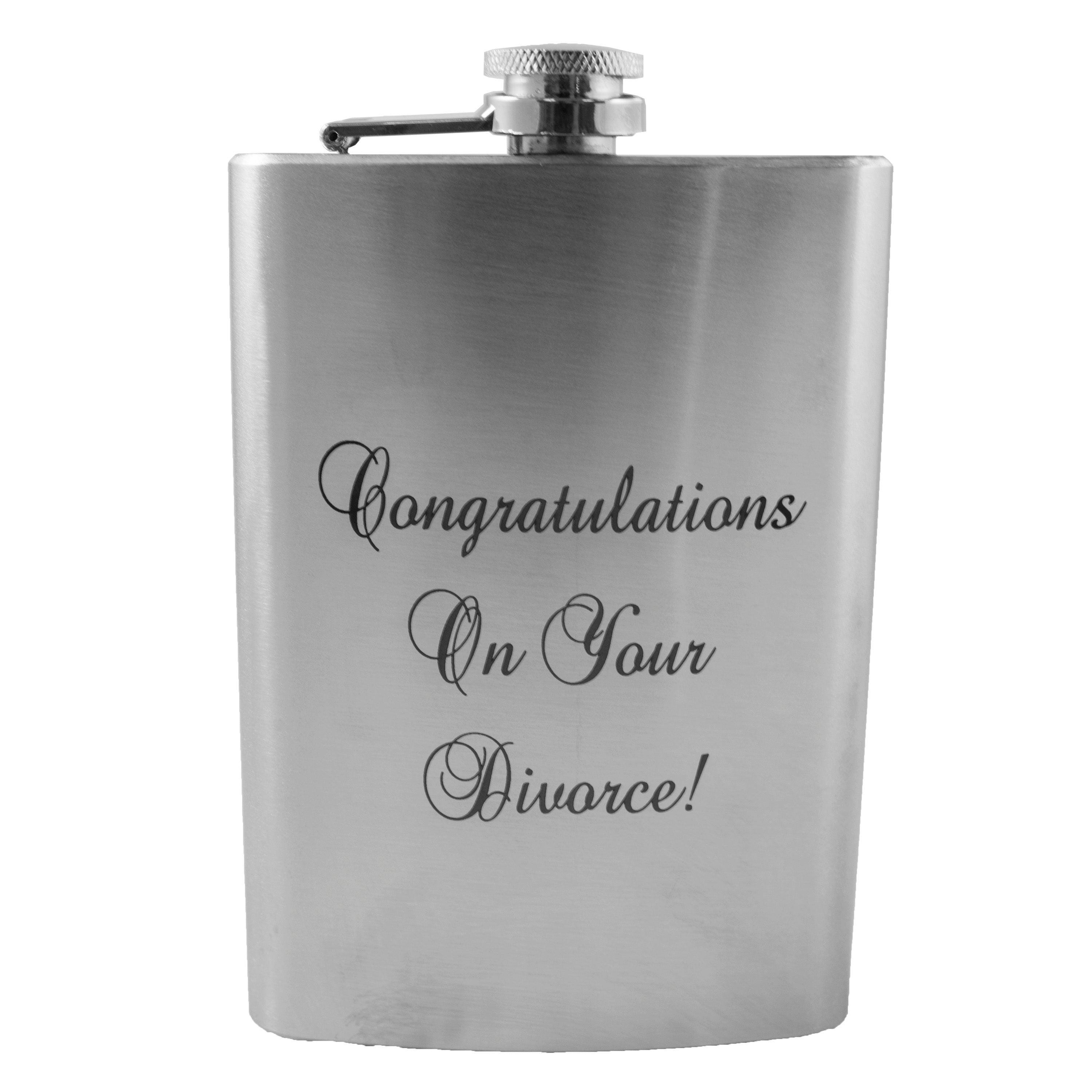 8oz Congratulations on Your Divorce Stainless Steel Flask 8oz Congratulations on Your Divorce Stainless Steel Flask