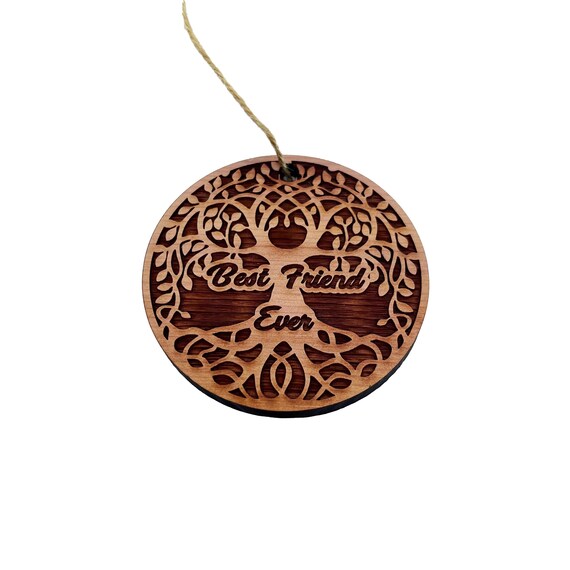 Winter Wolf Worlds Best Friend - cedar ornament Winter Wolf Worlds Best Friend - cedar ornament