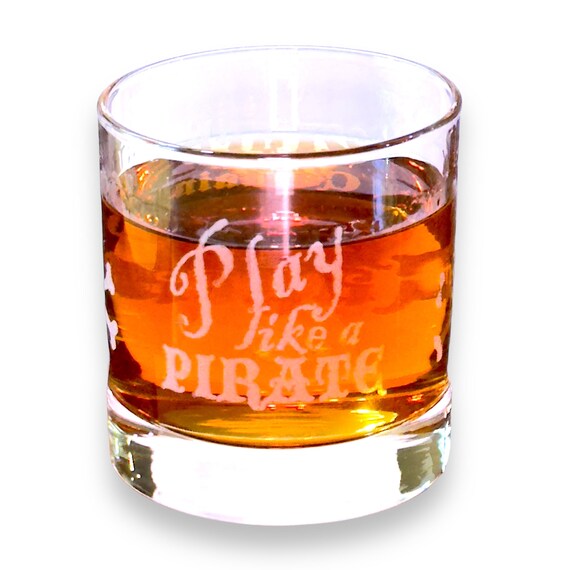 Rocks Glass - Work like a captain Play like a pirate - Double Old Fashioned Rocks Glass - Work like a captain Play like a pirate - Double Old Fashioned