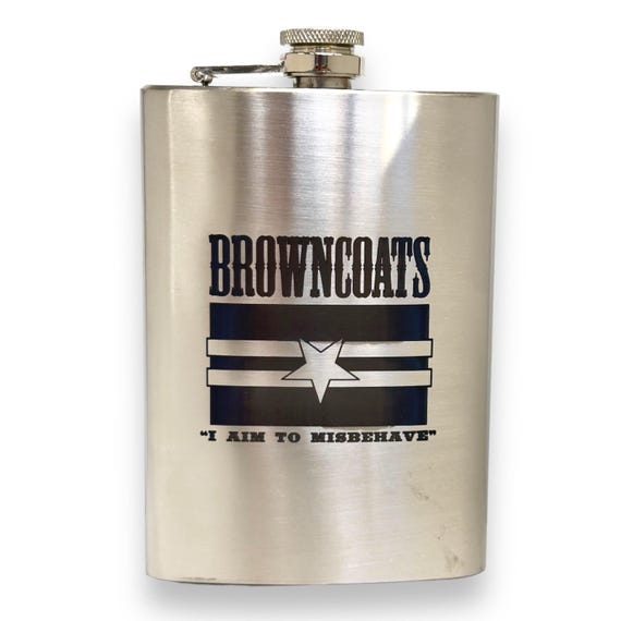 8oz BLACK Browncoats Black Flask 8oz BLACK Browncoats Black Flask