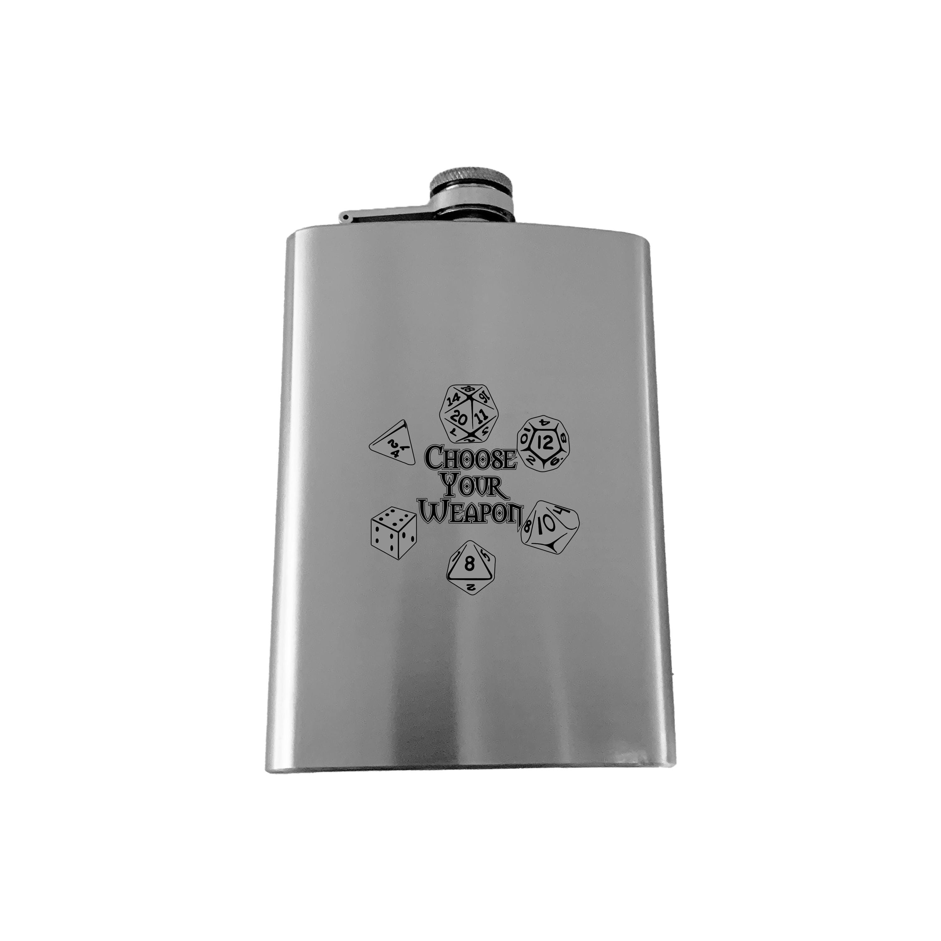8oz Choose Your Weapon SS Stainless Steel Flask 8oz Choose Your Weapon SS Stainless Steel Flask