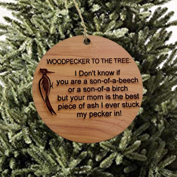 Woodpecker to the Tree - Cedar Ornament Woodpecker to the Tree - Cedar Ornament