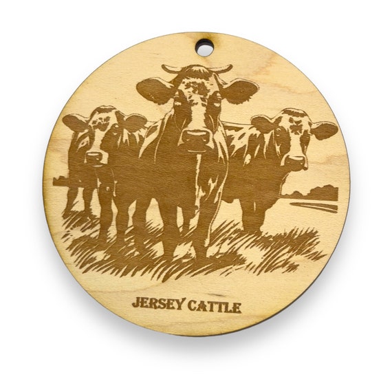 Ornament - Jersey Cattle Raw Wood Ornament - Jersey Cattle Raw Wood