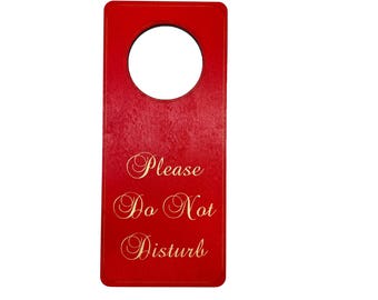 RED Please do not disturb door hanger Sign