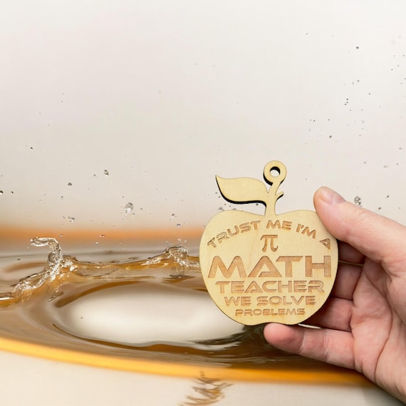 Ornament - Trust Me I'm a Math Teacher We Solve Problems - Raw Wood 3x3in Ornament - Trust Me I'm a Math Teacher We Solve Problems - Raw Wood 3x3in