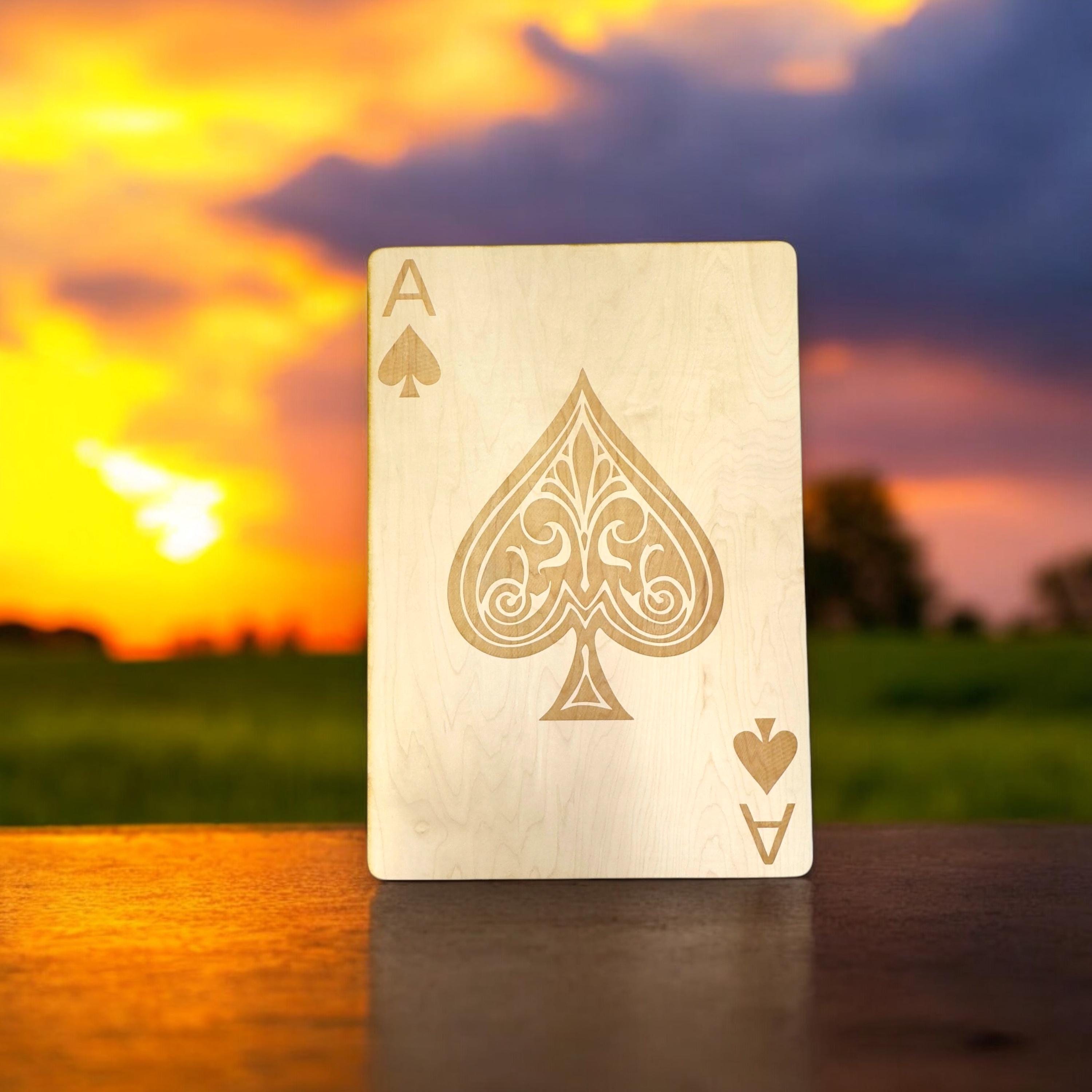 Ace of Spades Sign 13x20 Raw Wood - Etsy
