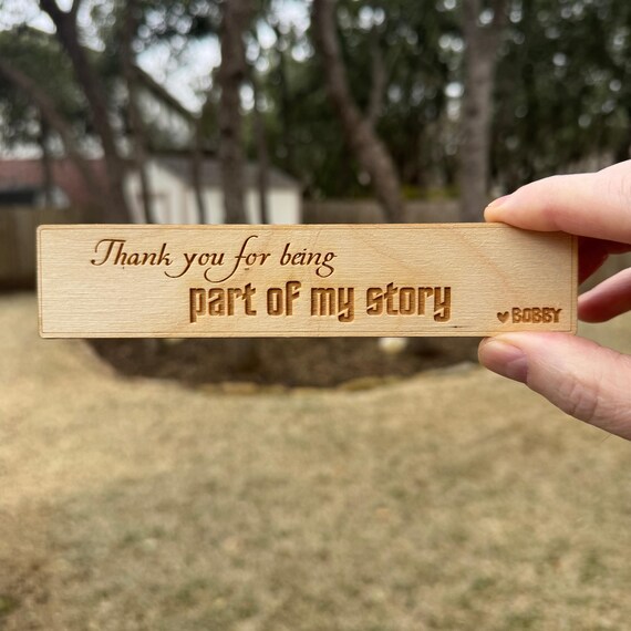 Bookmark - Thank you for being part of my story - Birch Wood Bookmark - Thank you for being part of my story - Birch Wood