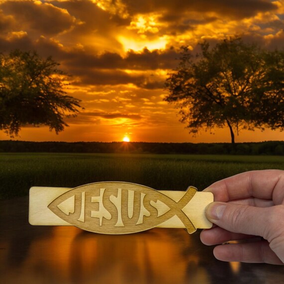 Bookmark - Jesus Fish - Birch wood Bookmark - Jesus Fish - Birch wood