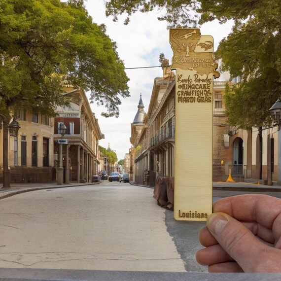 Bookmark - PERSONALIZED Louisiana Cajun - Birch wood Bookmark - PERSONALIZED Louisiana Cajun - Birch wood