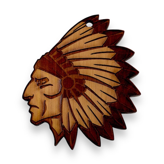 Indian Chief - Cedar Ornament Indian Chief - Cedar Ornament