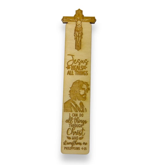 Bookmark - Jesus Heals all things - Birch wood Jesus Religious Bookmark - Jesus Heals all things - Birch wood Jesus Religious