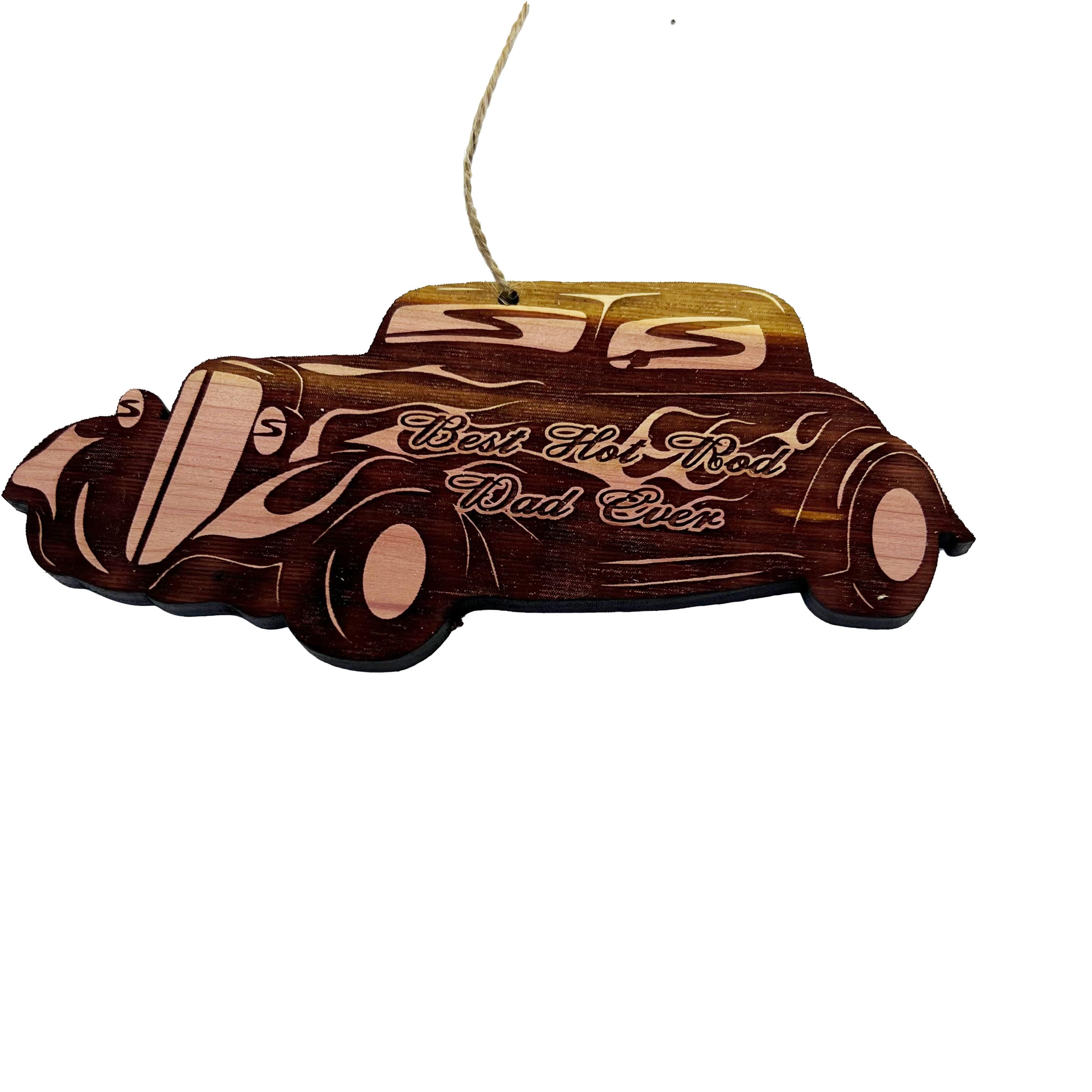 Best Hot Rod Dad Ever 34 Coupe - Cedar Ornament Best Hot Rod Dad Ever 34 Coupe - Cedar Ornament