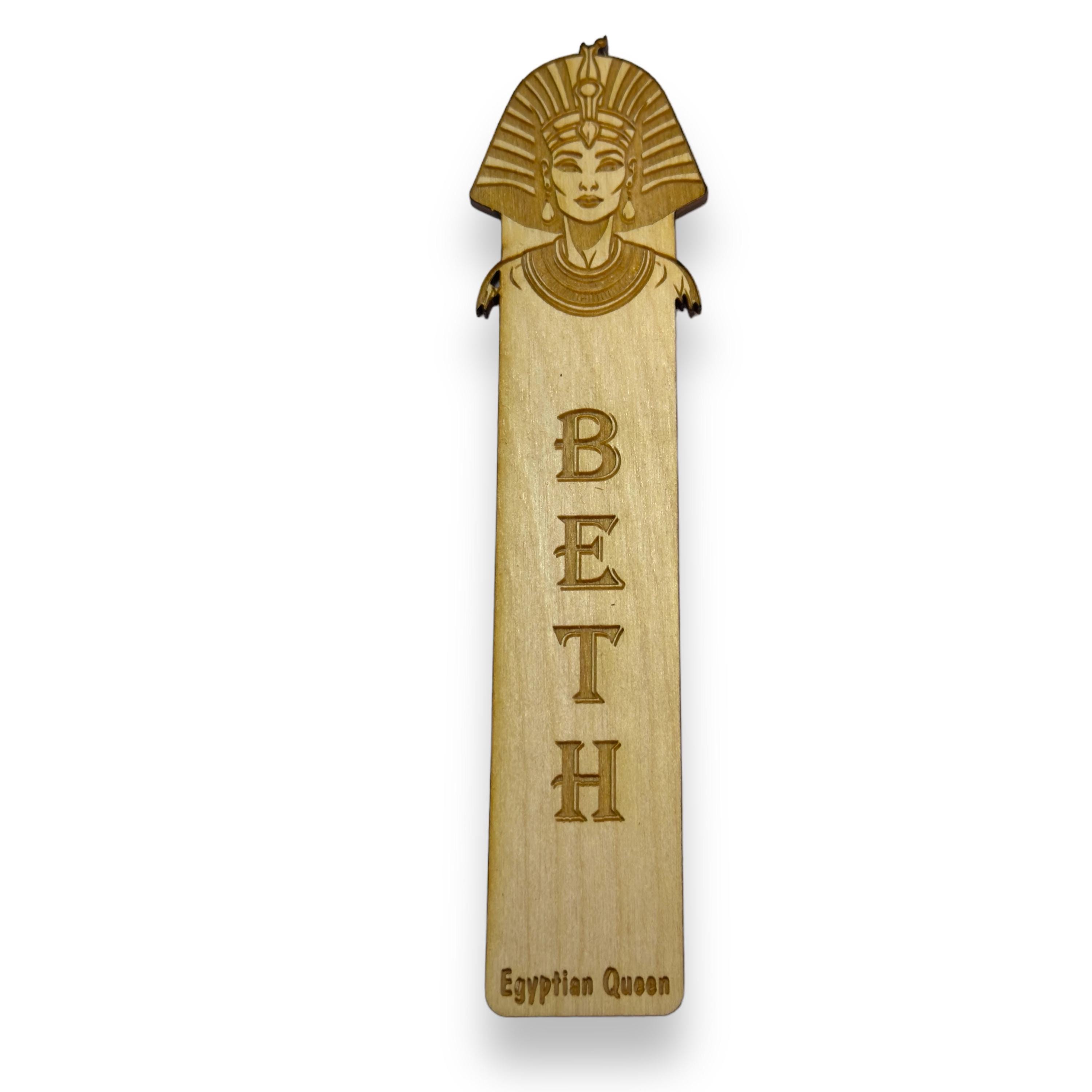 Bookmark - PERSONALIZED Egyptian Queen - Birch wood Bookmark - PERSONALIZED Egyptian Queen - Birch wood