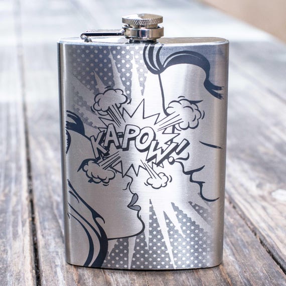 8oz Ka-Pow Stainless Steel Flask 8oz Ka-Pow Stainless Steel Flask