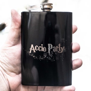 8oz BLACK Accio Party Flask 8oz BLACK Accio Party Flask