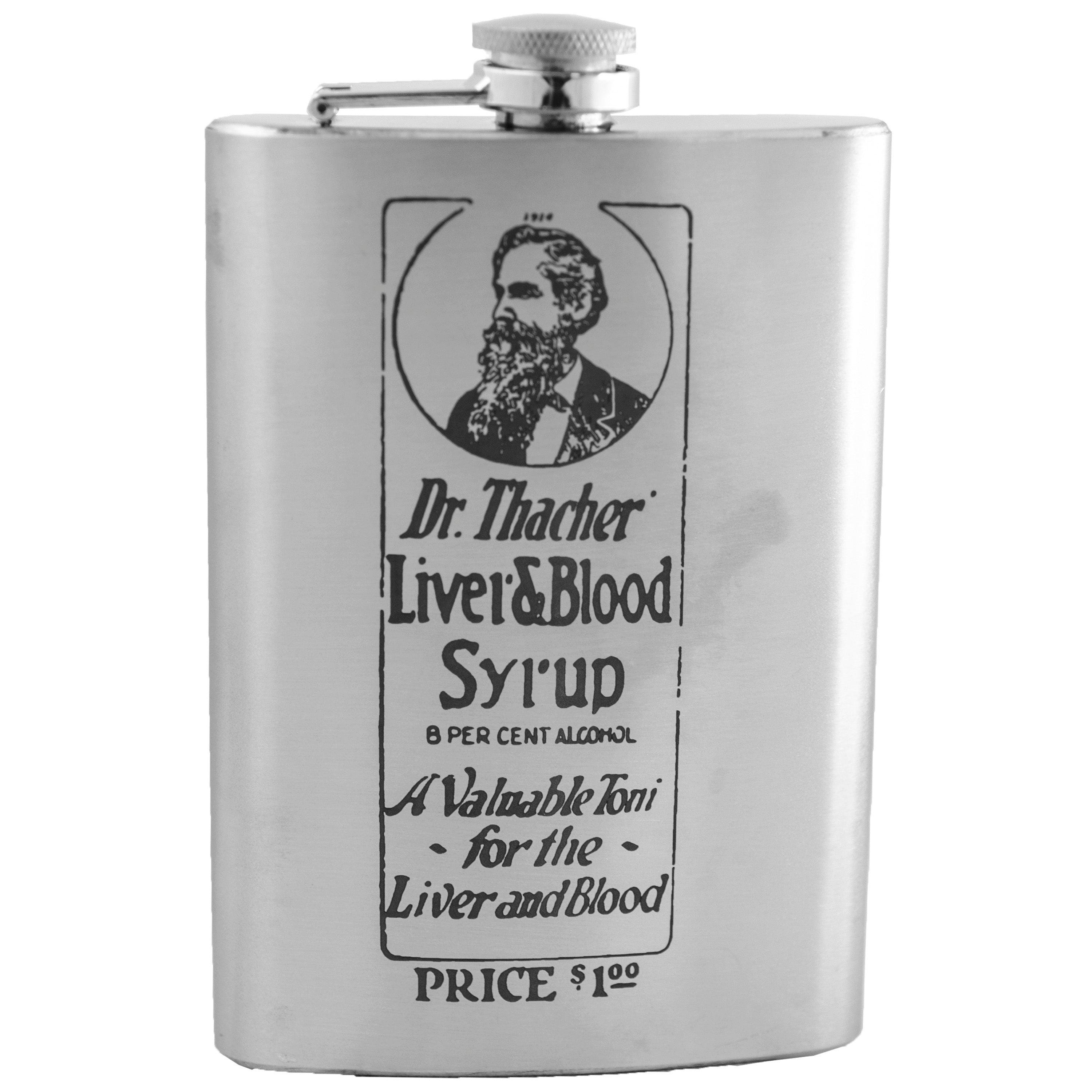 8oz Liver and Blood Syrup Stainless Steel Flask 8oz Liver and Blood Syrup Stainless Steel Flask