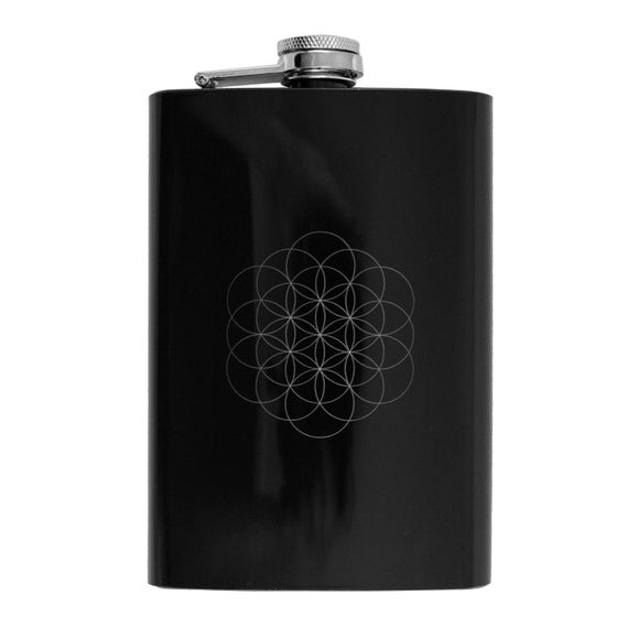 8oz RED Flower of Life Flask 8oz RED Flower of Life Flask