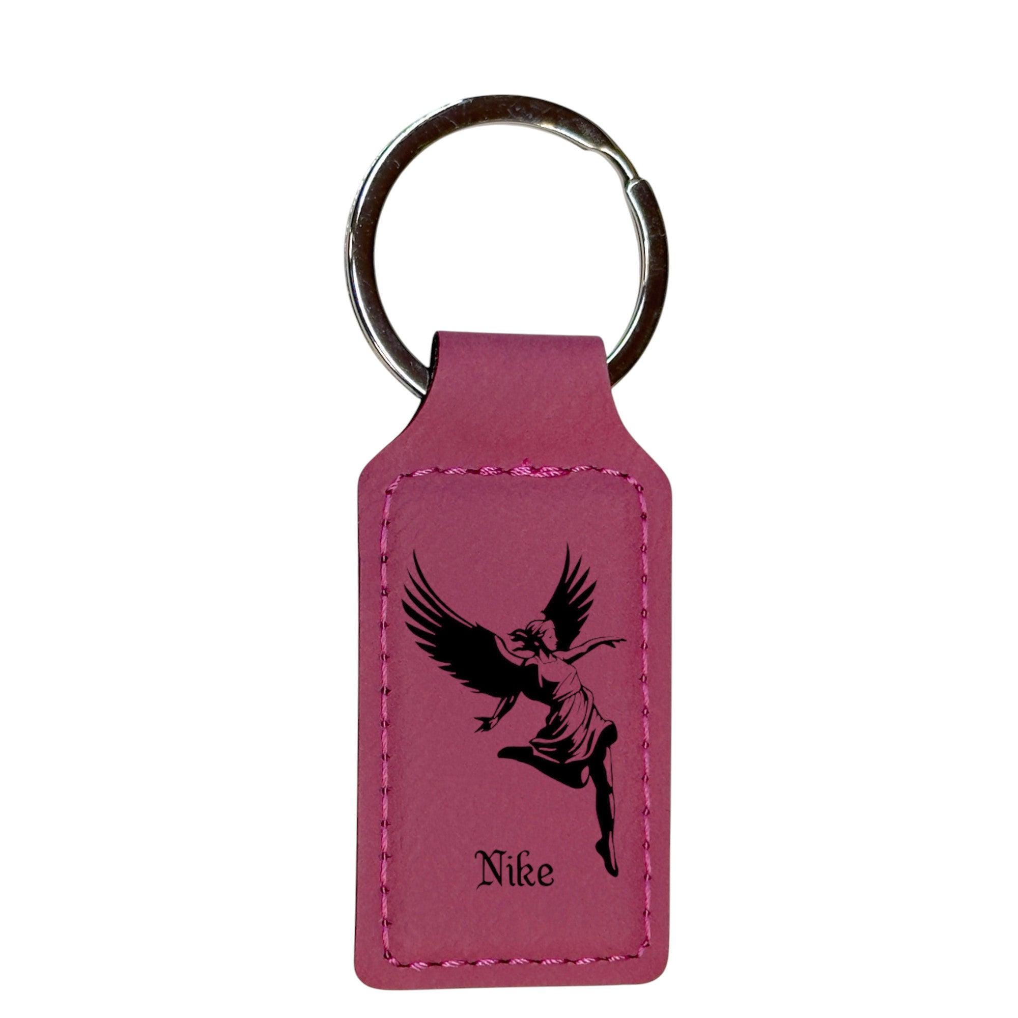Keychain - Rectangle - Nike Goddess of Victory - Leather - Etsy