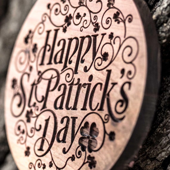 Happy St. Patricks Day - Raw Cedar Ornament 3x3in Happy St. Patricks Day - Raw Cedar Ornament 3x3in